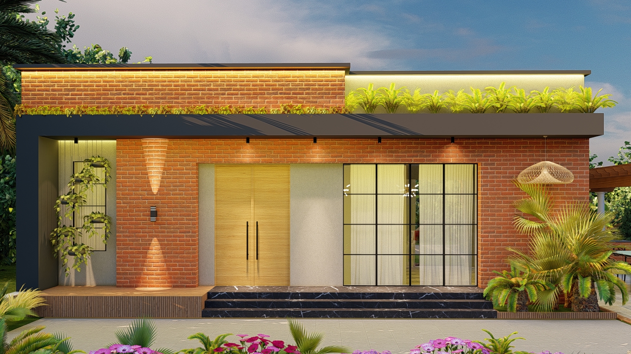 Urban Brick Modern Villa - slide 1